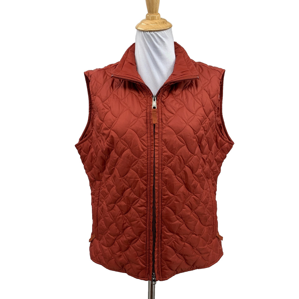 Royal Robbins Vest Womens L Large Paprika Packable Quilted Light Puffer Full Zip